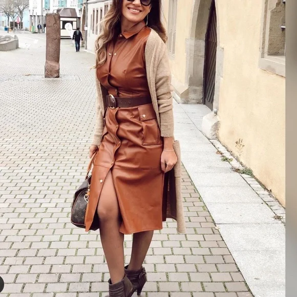 Zara faux leather dress - Picture 14 of 14